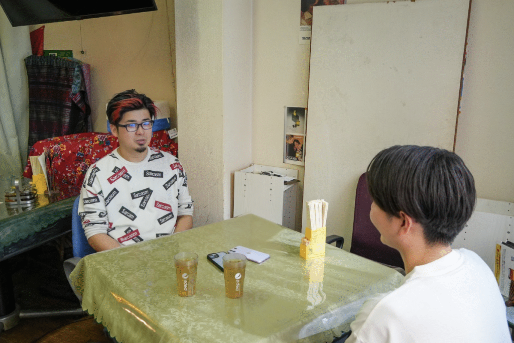 たのんまあ・店主のしょーたさんとの対談様子②