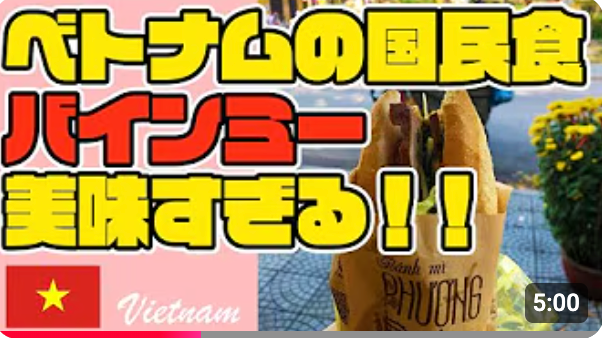 当時のYouTubeでアップしているバインミーについての動画