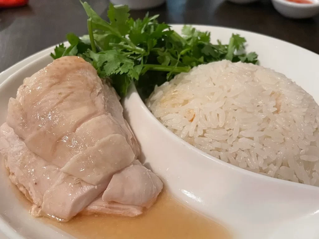 「松記鶏飯」の海南鶏飯