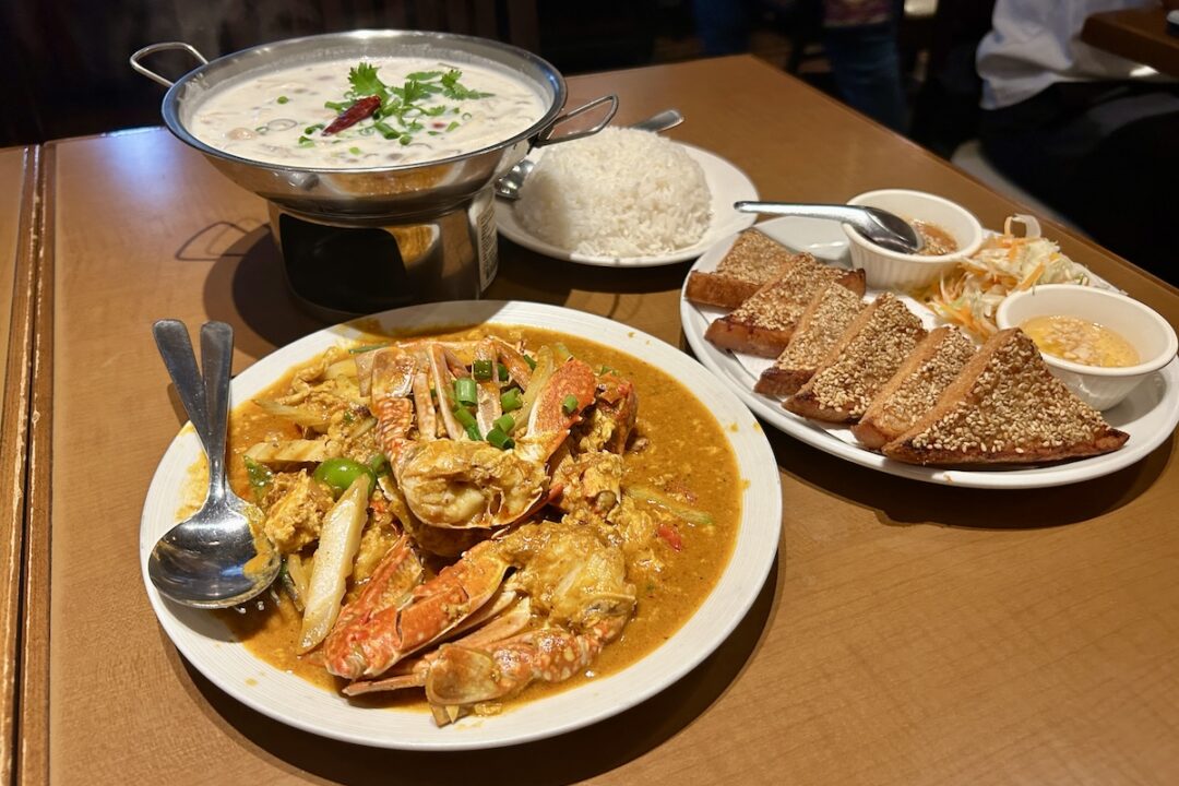ソムオー 新大久保店で注文したディナー料理
